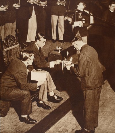 King Edward VIII Lighting Lamps of Remembrance in the Church House, Westminster by English Photographer